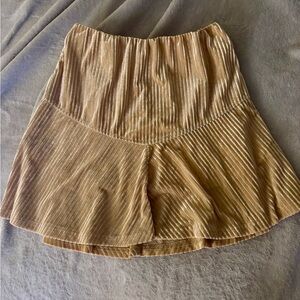 Cider Gold Velvet Miniskirt